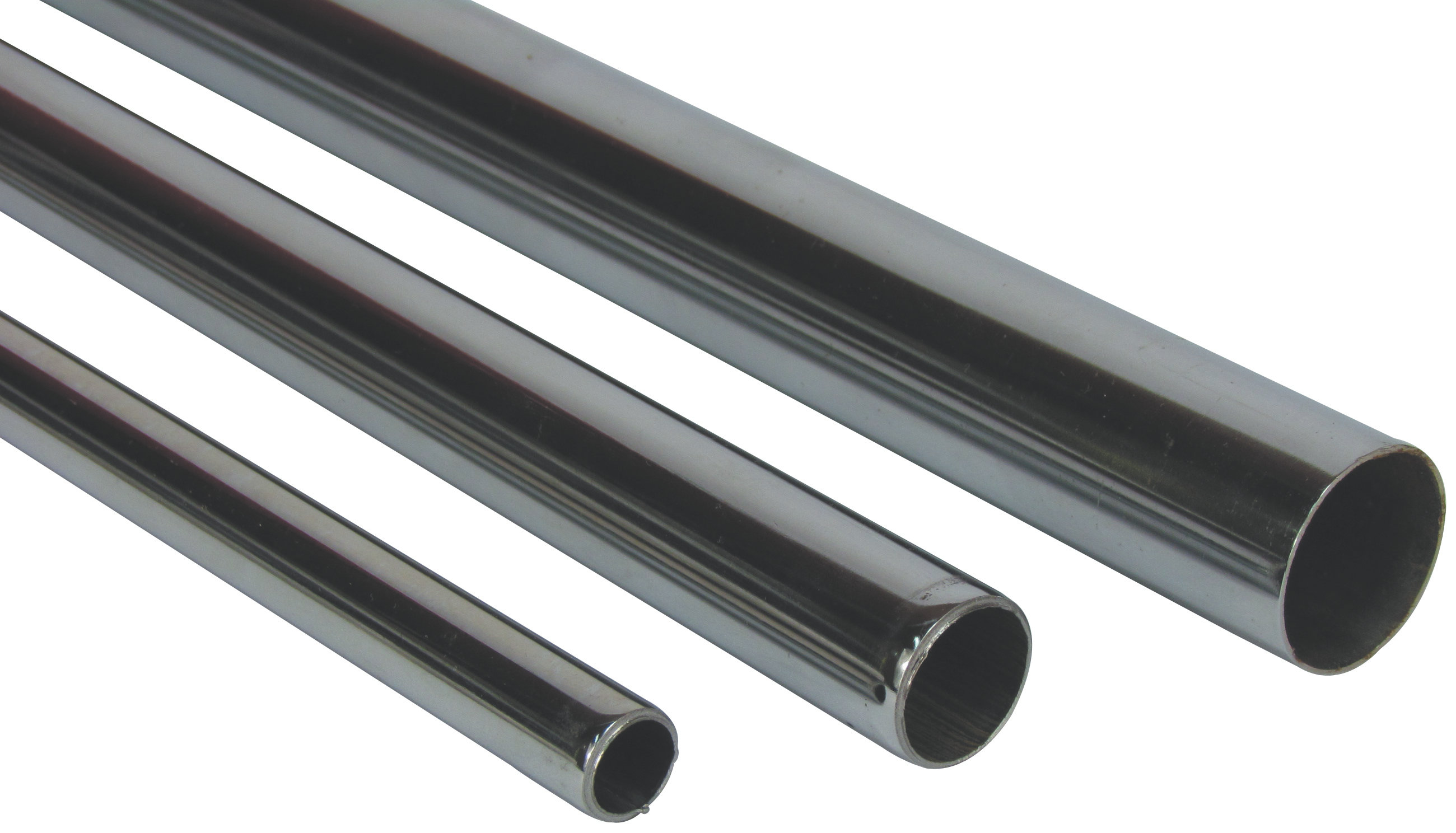 Tubes & Fittings Chrome Round Pipe (tube) Hardware Item Premium Hardware for Door Cabinet Window Furniture and Interior Use